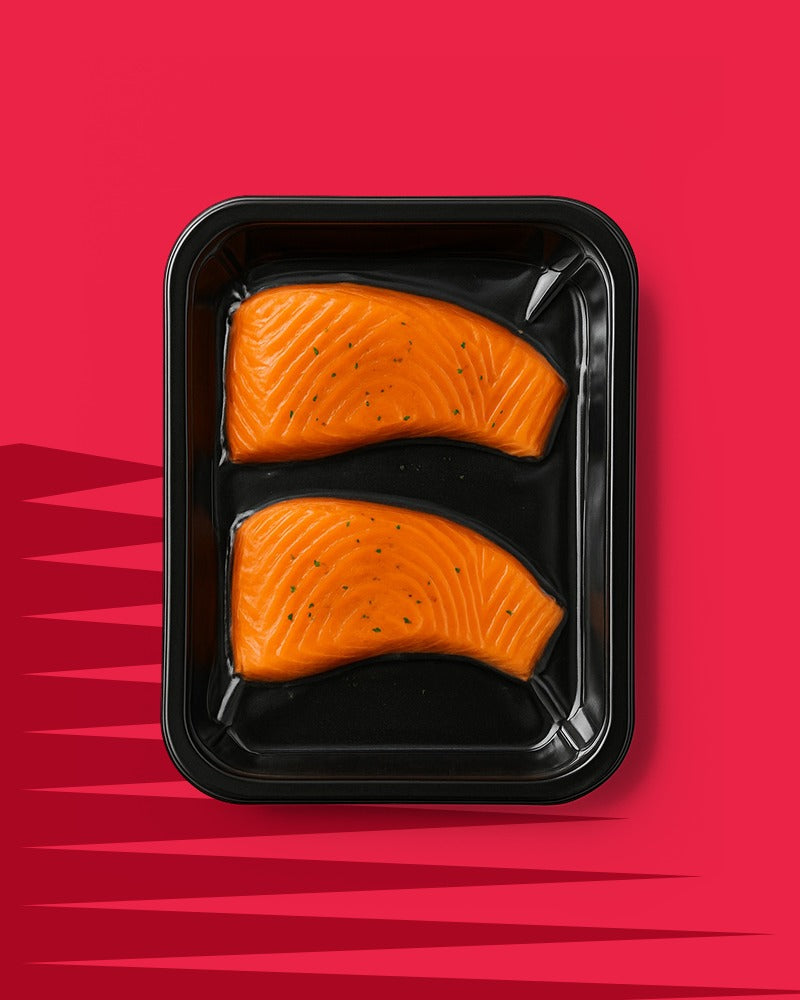 فيليه سمك السلمون بنكهات أصلية من بريستو جاهز للطهي.